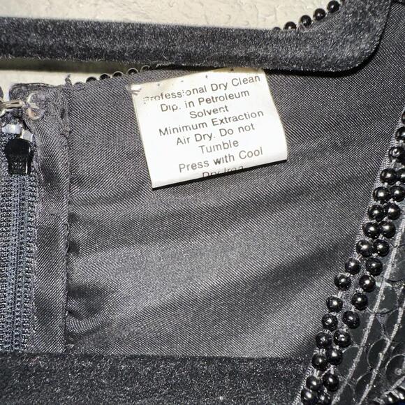 Vtg Stenay Black Multi Color Floral Silk Beaded Sequin Evening Blouse Top Size M - Picture 3 of 6